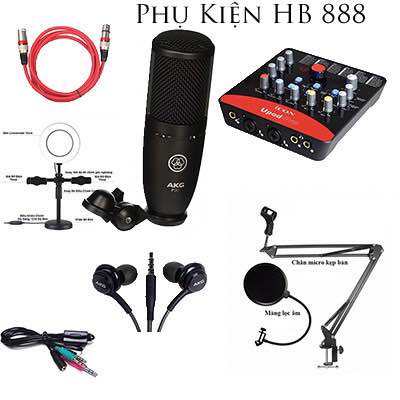 Combo bộ hát thu âm livestream Mic AKG P120 và Soundcard Icon Upod Pro - Tặng đèn livestream và dây 