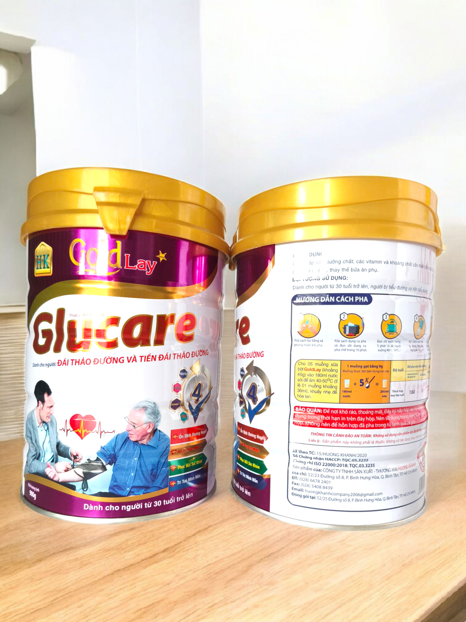 Sữa tiểu đường goldlay glucare 900g dinh dưỡng cho người tiểu đường, tiền tiểu đường