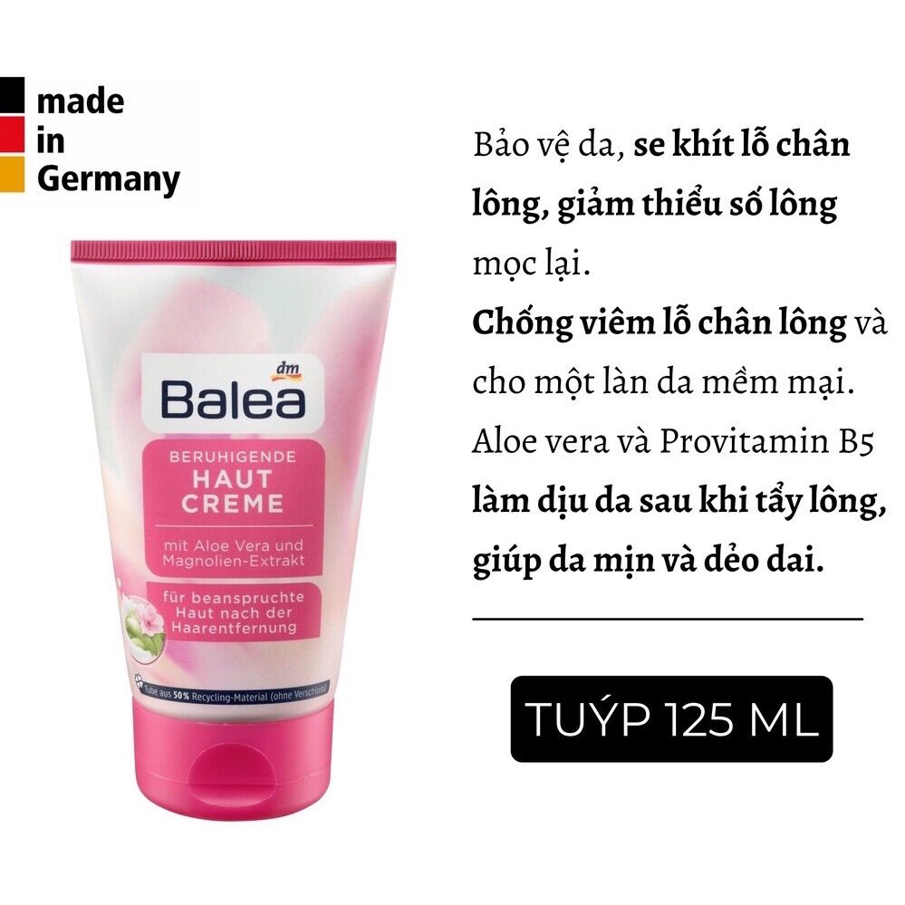 Kem ức chế sau cạo lông balea Hautcream