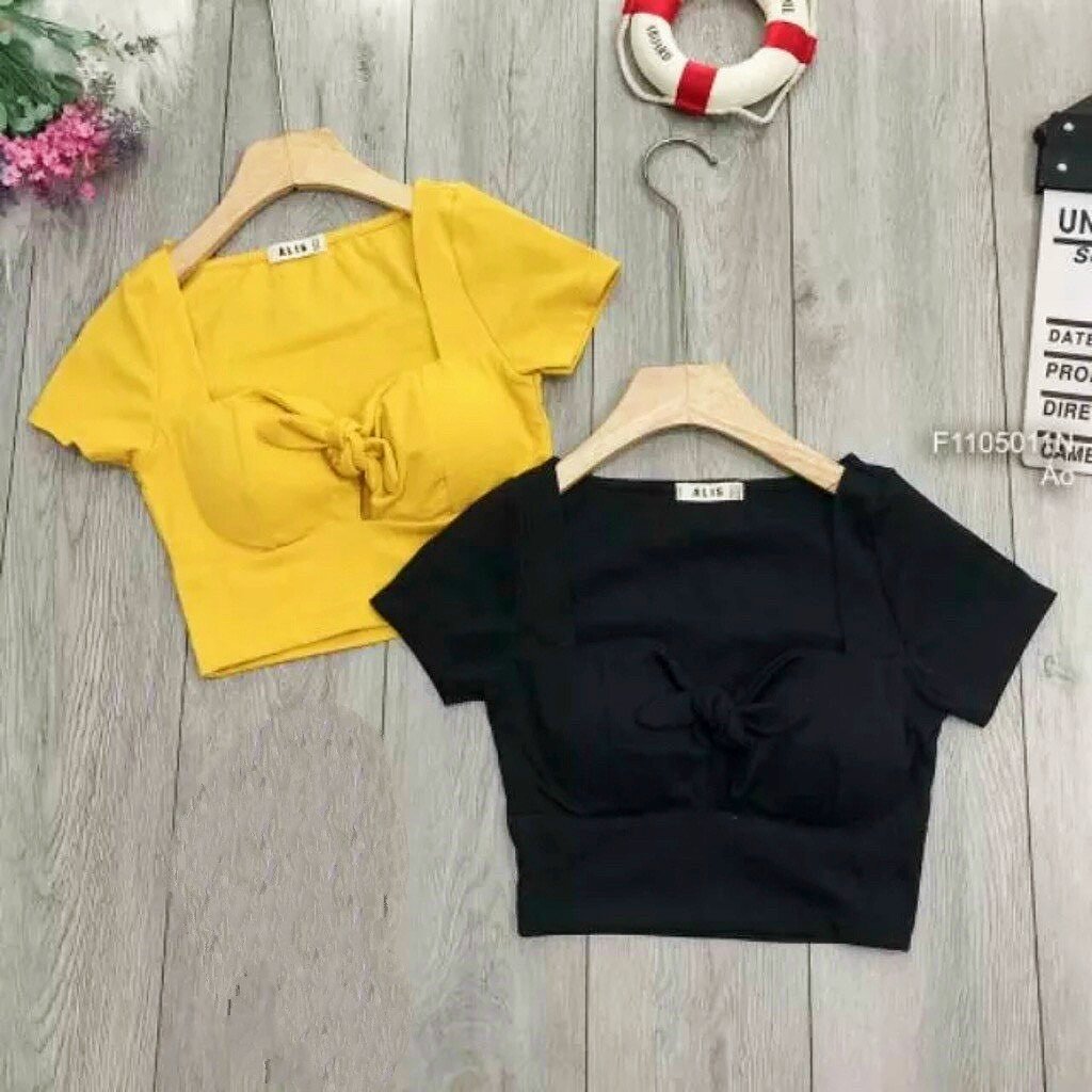 áo thun cúp ngực crop top có mút ngực sexy