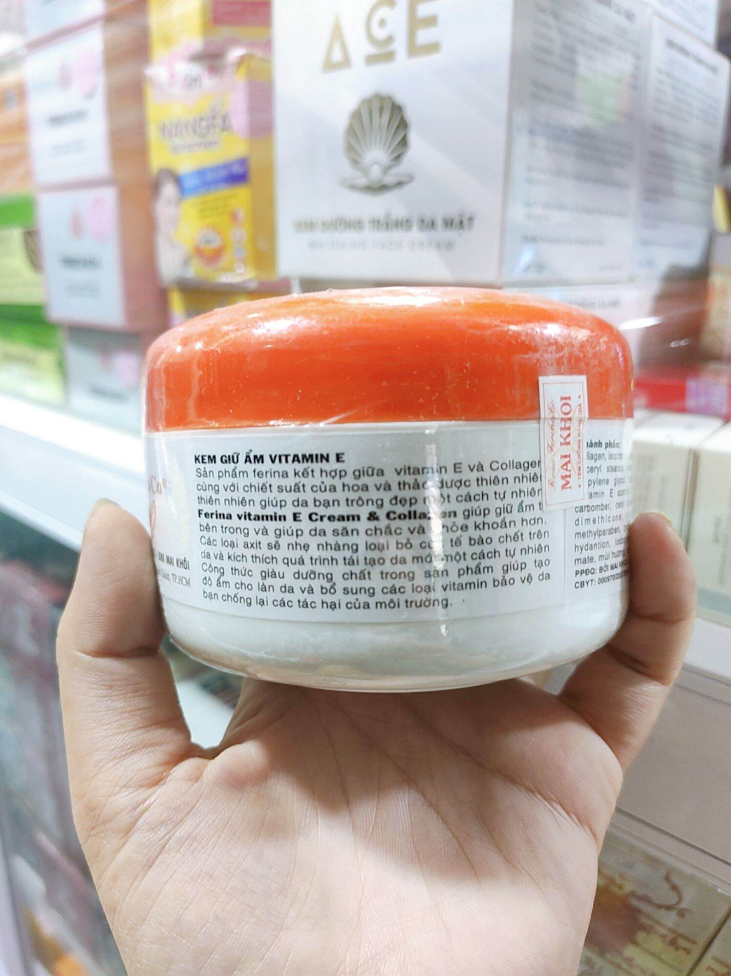 [ chính hãng ] Kem Massage Dưỡng Ẩm Vitamin E Nắp Cam