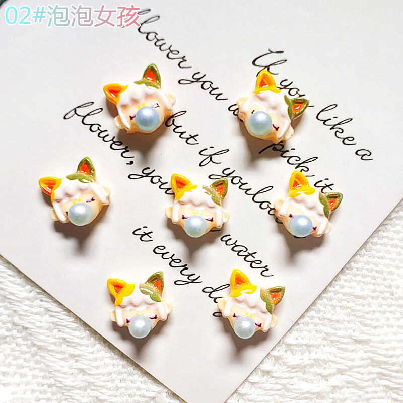 SET 10 charm nail mẫu cô gái