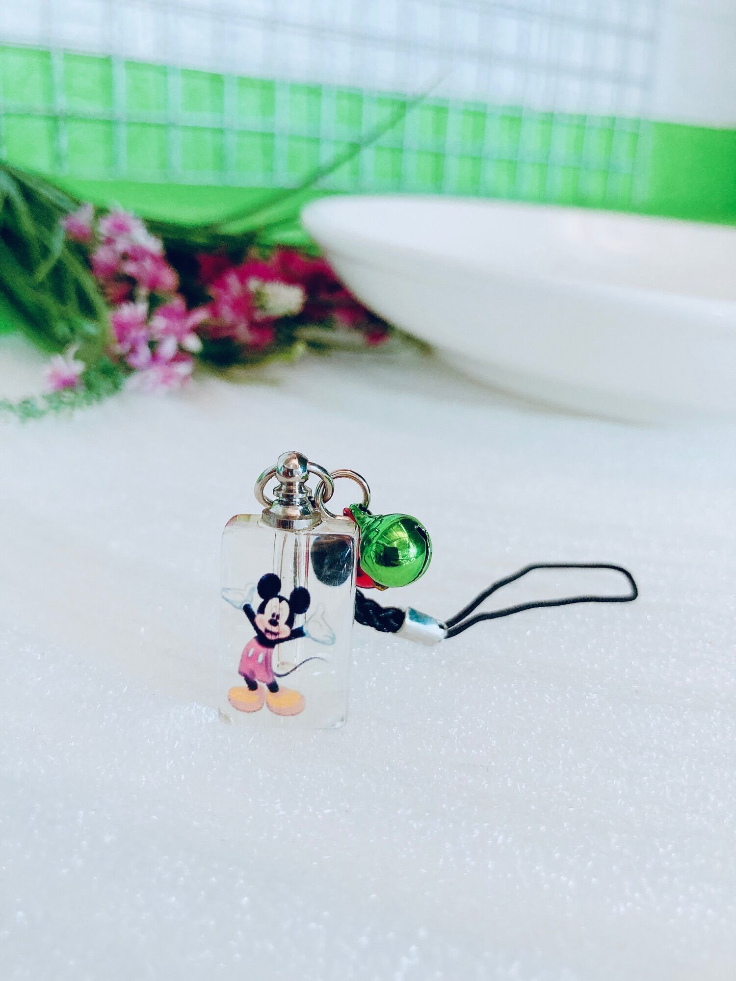 Móc khoá khắc tên hạt gạo hình chuột micky