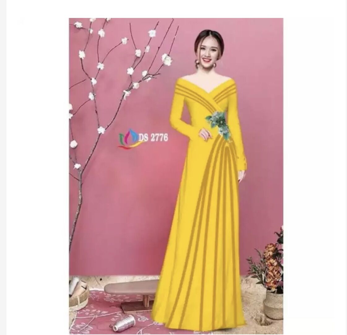 Vải áo dài hoa eo