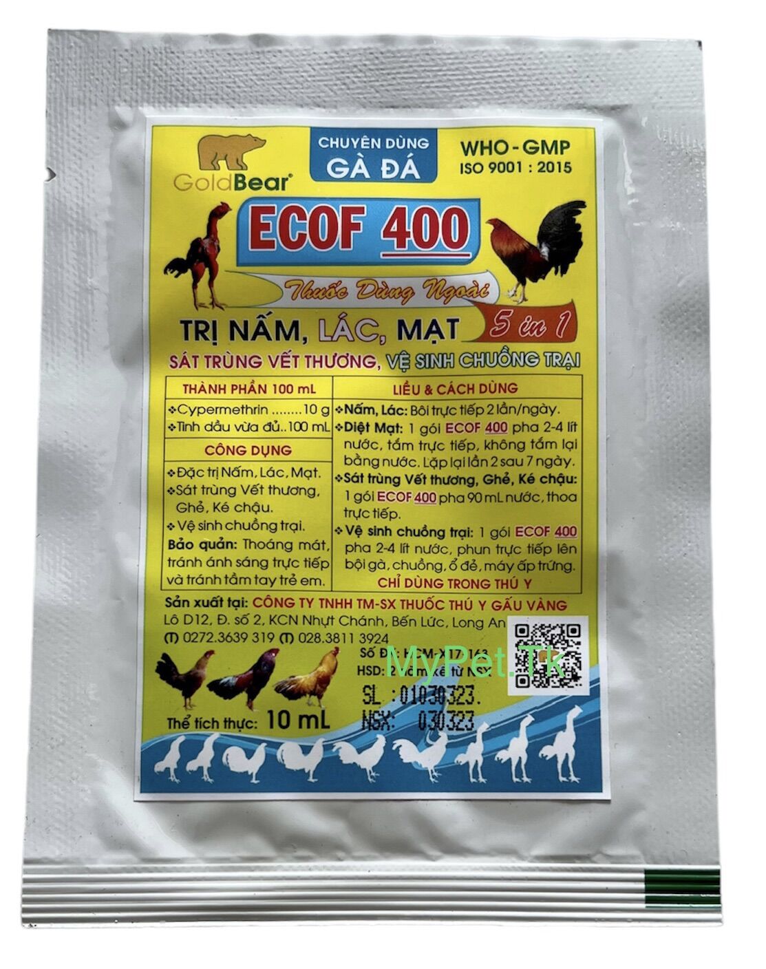 Gava ecof 400 tắm gà