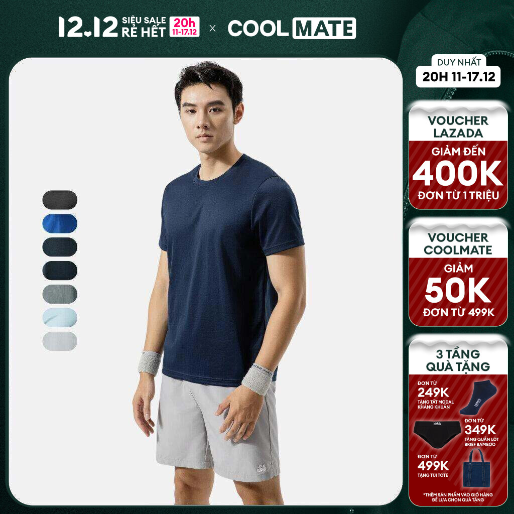 [CHỈ 20H 11-12.12 TẶNG QUÀ ĐƠN TỪ 249K]Áo thể thao nam Coolmate Basics thấm hút nhanh khô