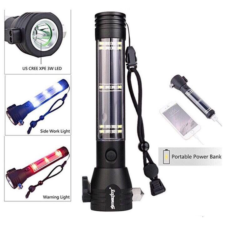 Đèn pin Police 11 chức năng Solar Light Flashlight T09
