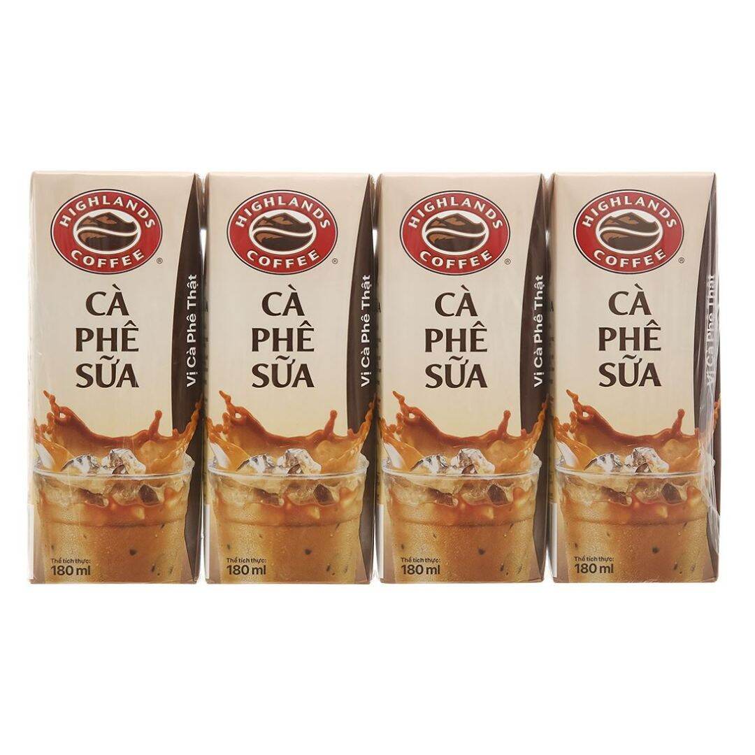 Thùng 48 hộp Cà phê sữa Highlands Coffee 180ml / hộp (48 hộp x 180ml)