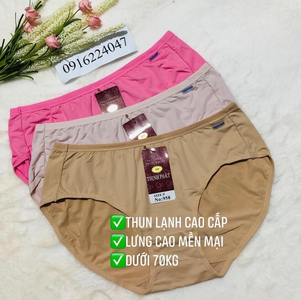 Set 5 Quần lót nữ Thịnh Phát lưng cao, quần chíp nữ thun lạnh chất mền mát cực êm
