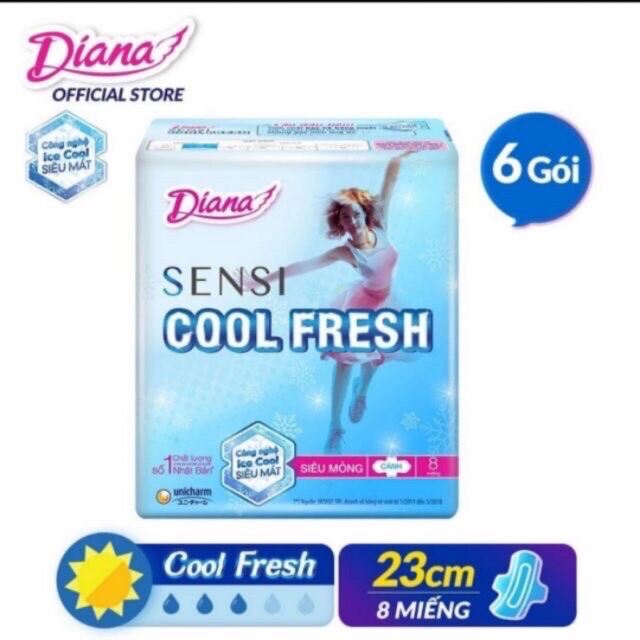 [HCM]Băng Vệ Sinh Mát Lạnh Diana Sensi Cool Fresh
