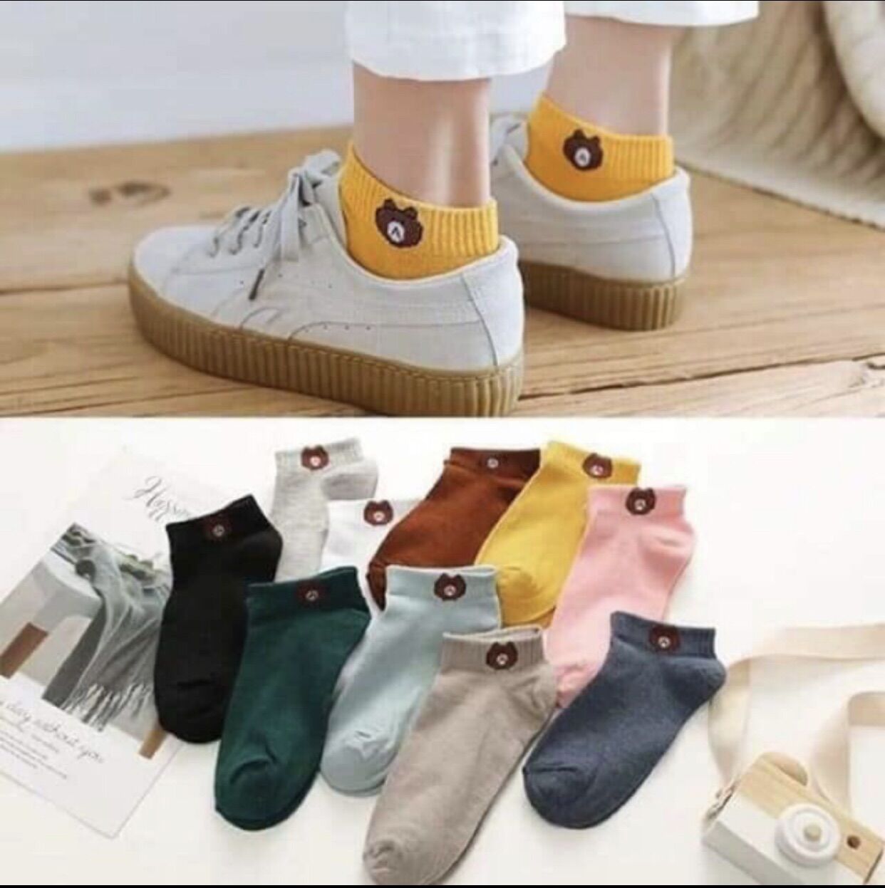 Tất gấu cổ ngắn