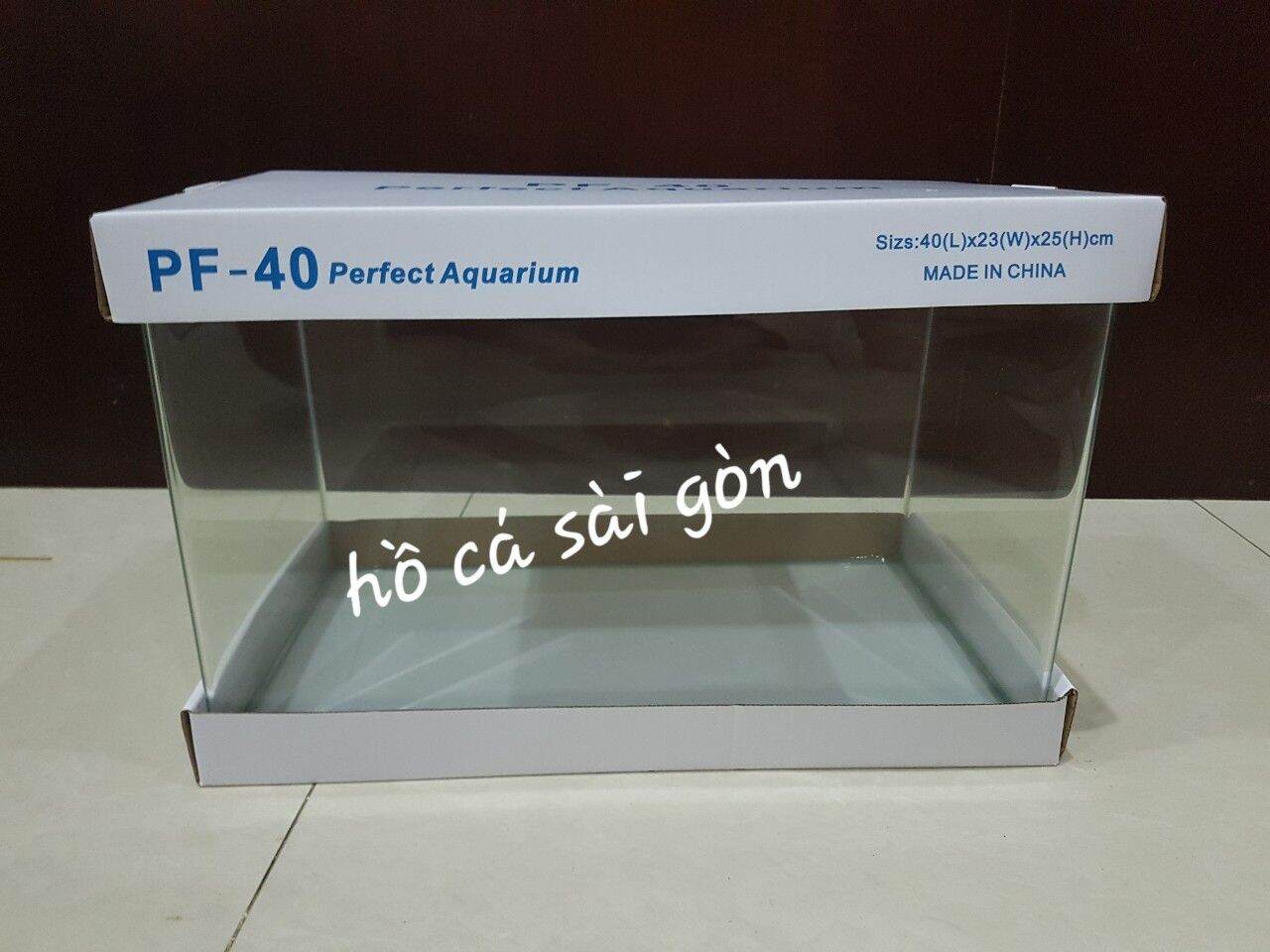 Bể cá, hồ cá đúc uốn góc 40×23×25
