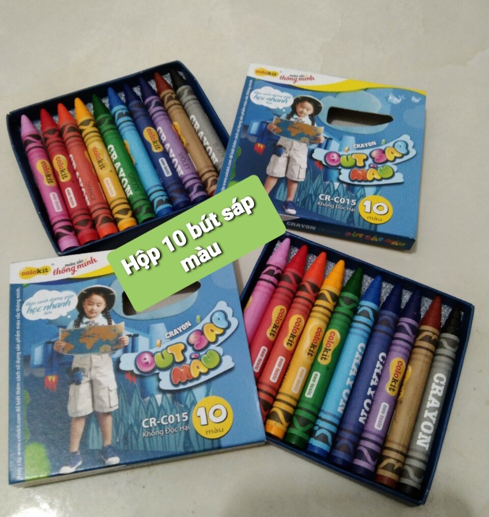 Hộp bút sáp 10 màu