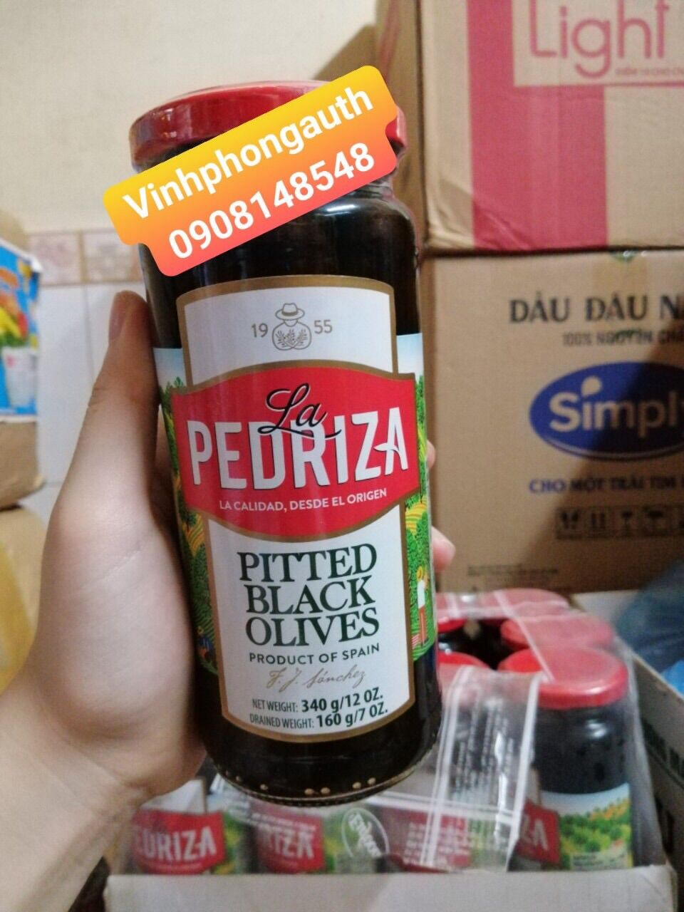 Quả oliu đen tách hạt la pedriza 340gr