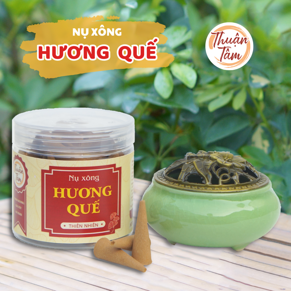 [NỤ QUẾ] Nhang Sạch Thuận Tâm - Nhang Quế - ít khói, dịu nhẹ, nhang xanh, hương quế. 