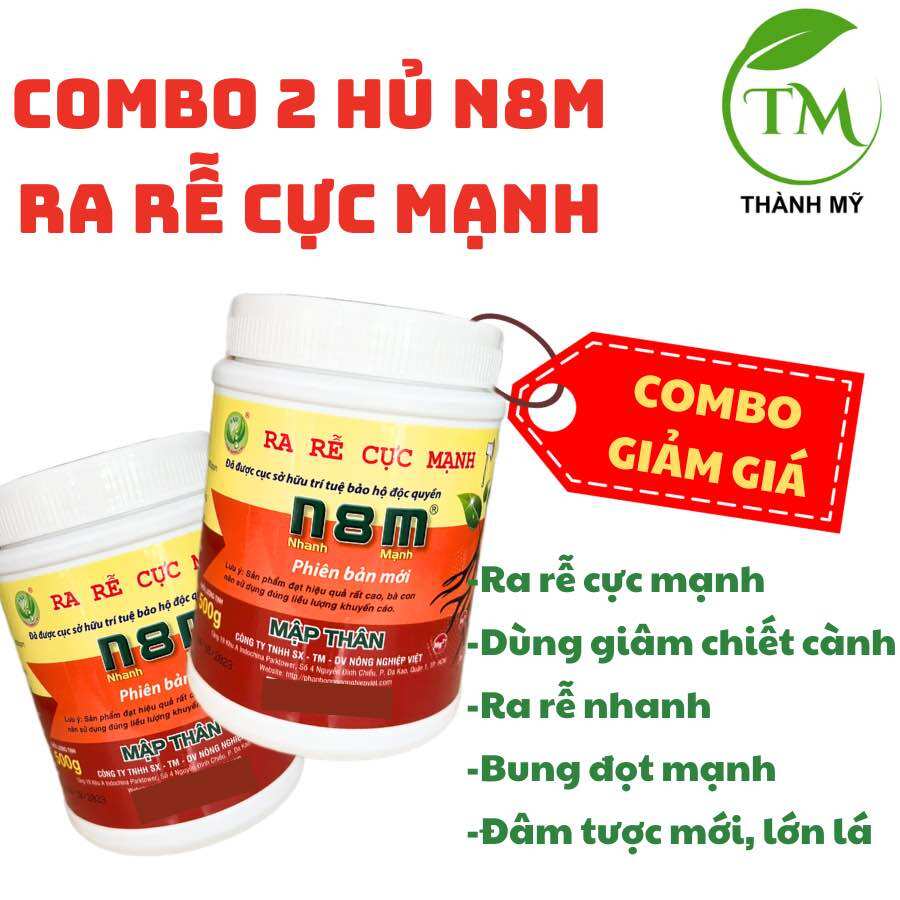 Combo 2 lọ N3M cải tiến N8M 500g kích thích ra rễ cực mạnh nhanh mạnh an toàn hiệu quả