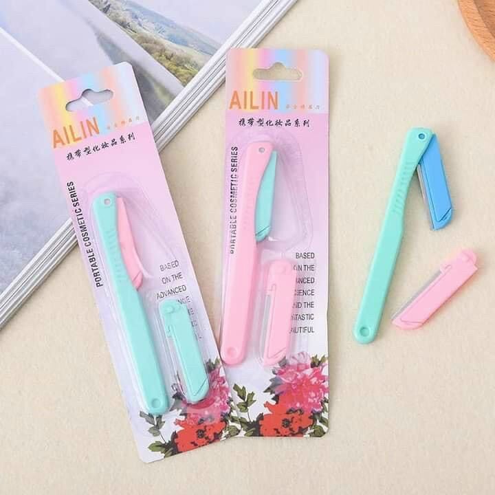 Bộ dao cạo tỉa lông mày 2 lưỡi Ailin