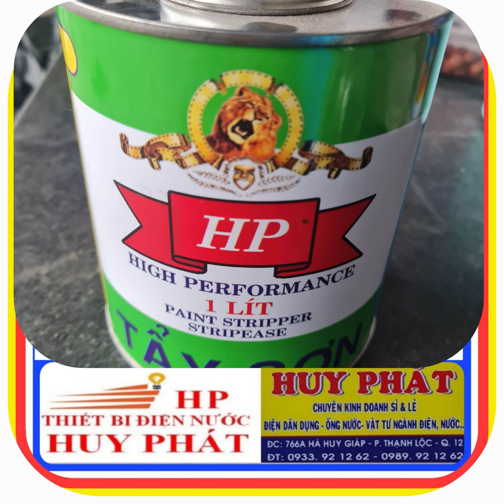 Chất tẩy sơn, dung dịch tẩy sơn hp hủ 1lít, tẩy được trên bề mặt gỗ, kim loại, xi măng...