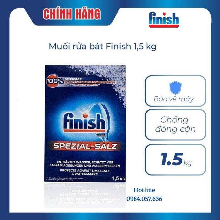 Muối rửa chén bát finish 1.5 kg nhập khẩu chính hãng eu