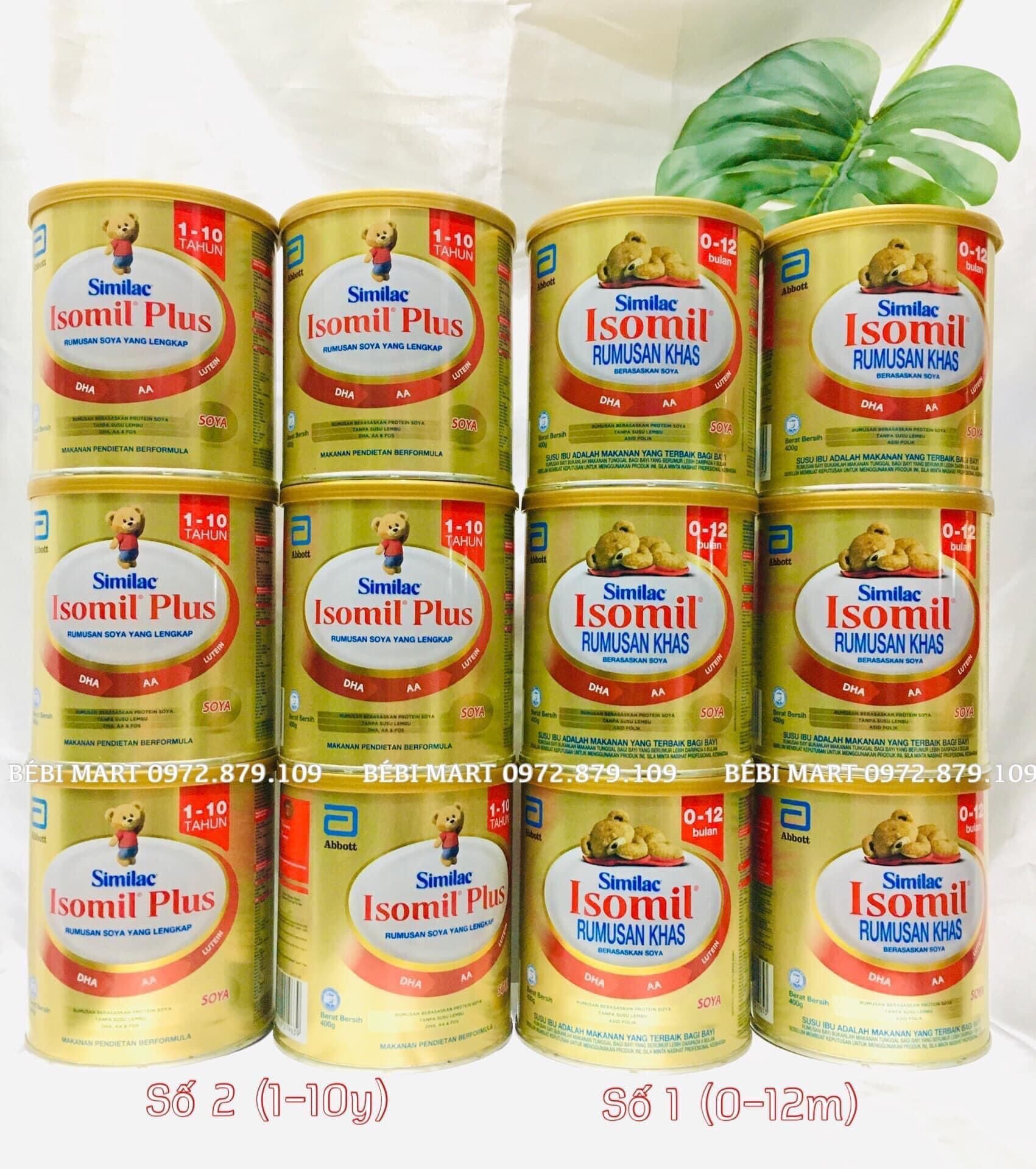 Combo sữa similac isomil số 1 cho bé di ứng sữa bò 0-12m