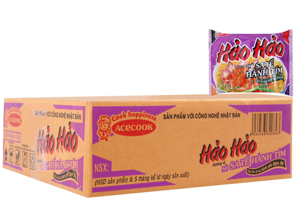 Mì Hảo Hảo Hương Vị Satế Hành Tím (75g × 30 gói)...date mới