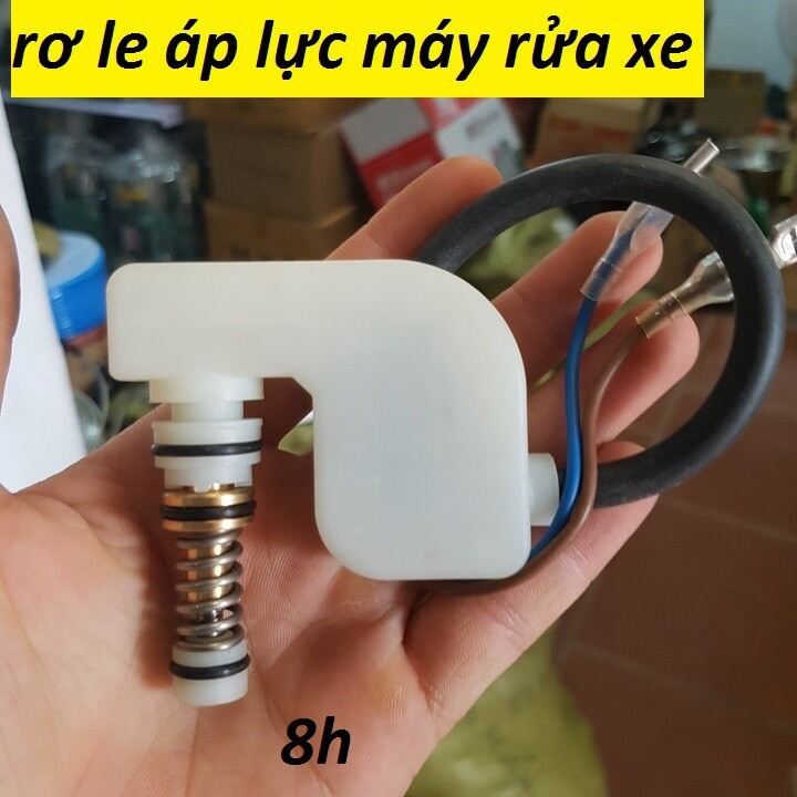 Rơ le tự ngắt máy rửa xe ô tô xe máy mini - rơ le máy rửa xe(rơ le cong)Trắng