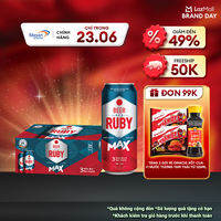 Bia Red Ruby Max - Thùng 24 Lon x 330ML