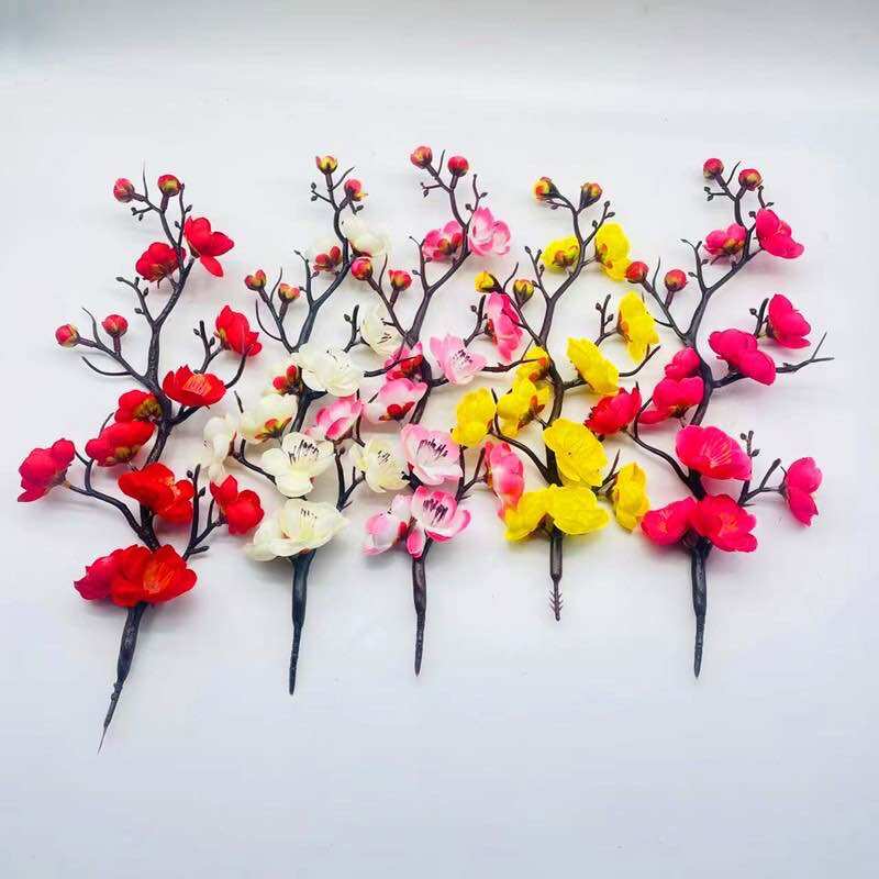 Cành đào trang trí bánh-tháp bánh-trang trí lễ Tết