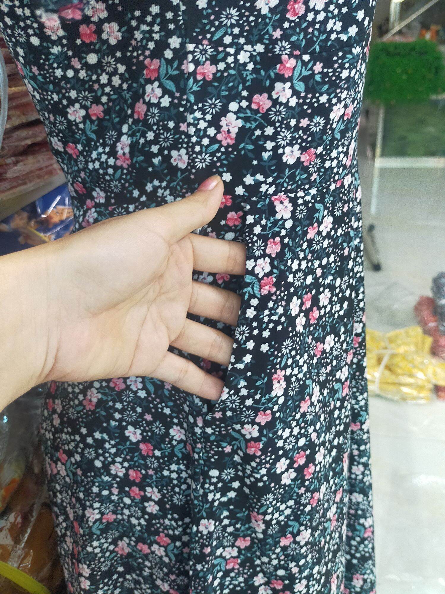 Đầm Hoa Nhí Chất Lụa Size M đến XXL Có Túi.
