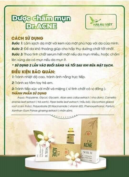 [Freeship] Dược chấm mụn dr acne Hải Âu Việt
