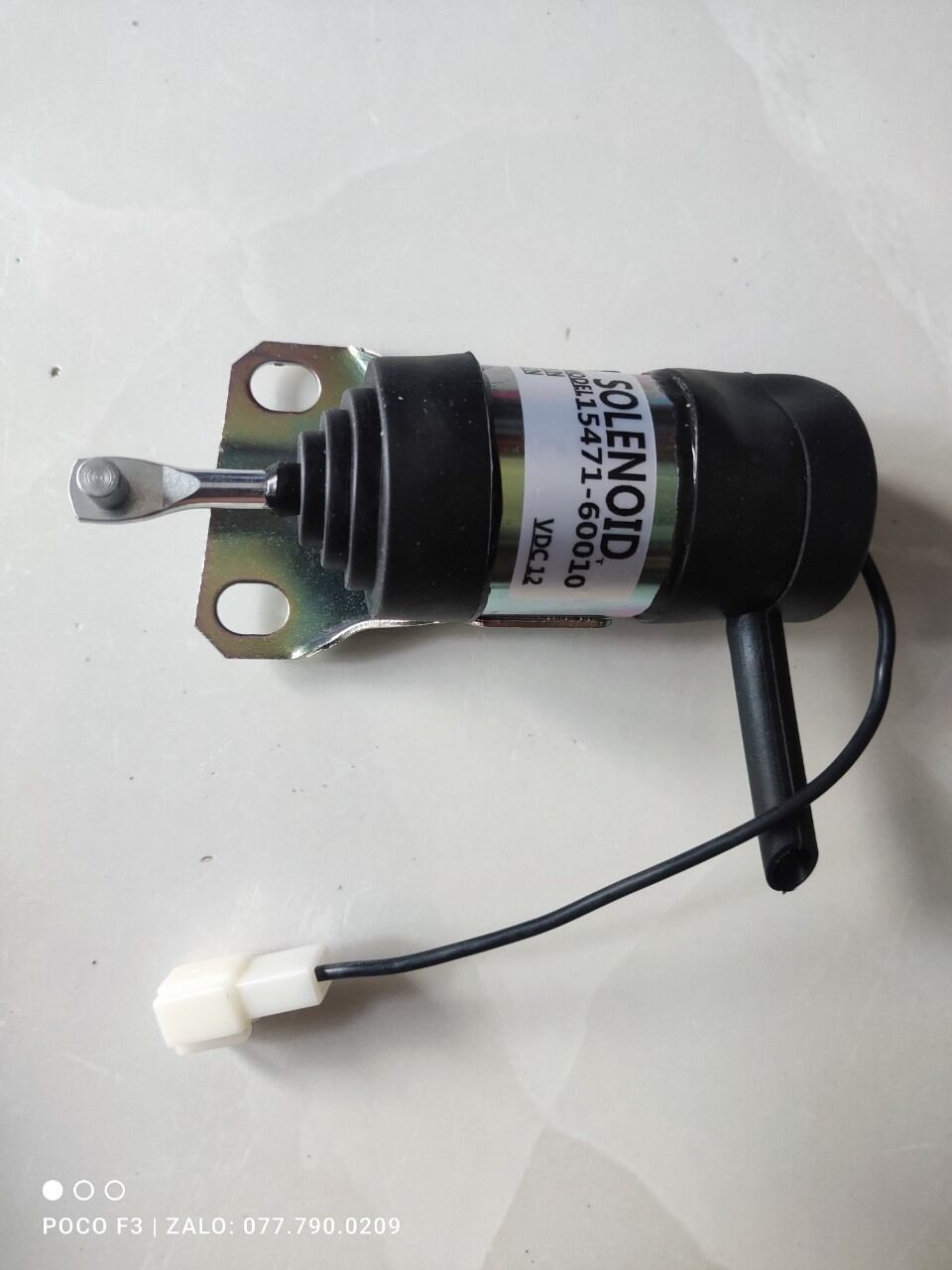 Chuột tắt máy kubota 15471-1001, solenoid 12vdc kubota ,cục tắt máy máy gặt máy cắt DC70