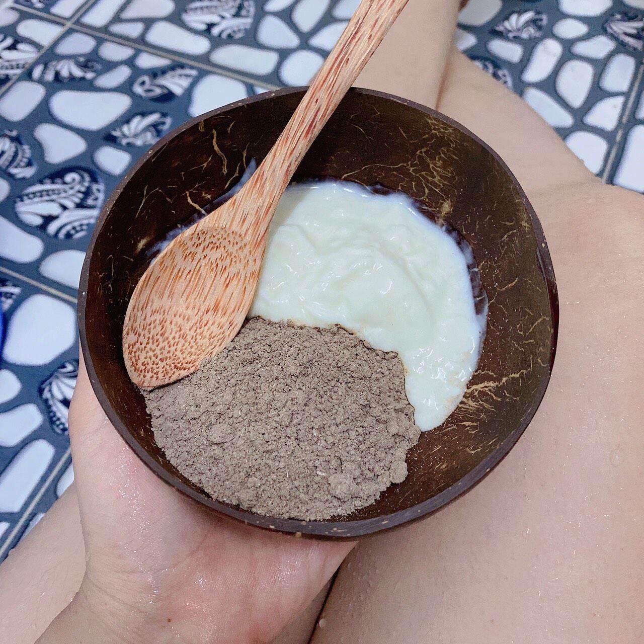 BỘT TẮM CÀ PHÊ DỪA - NHÃ NẮNG,TẨY TẾ BÀO CHẾT
