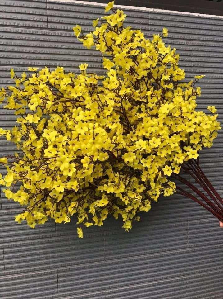 Cành hoa thạch thảo giả cao cấp, hoa giả ,hoa lụa trang trí