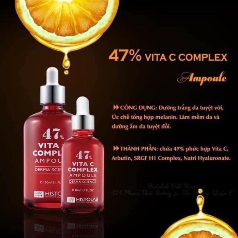 [ HISTOLAB ]Tinh Chất Dưỡng Trắng Da 47% VITA C COMPLEX 50ml