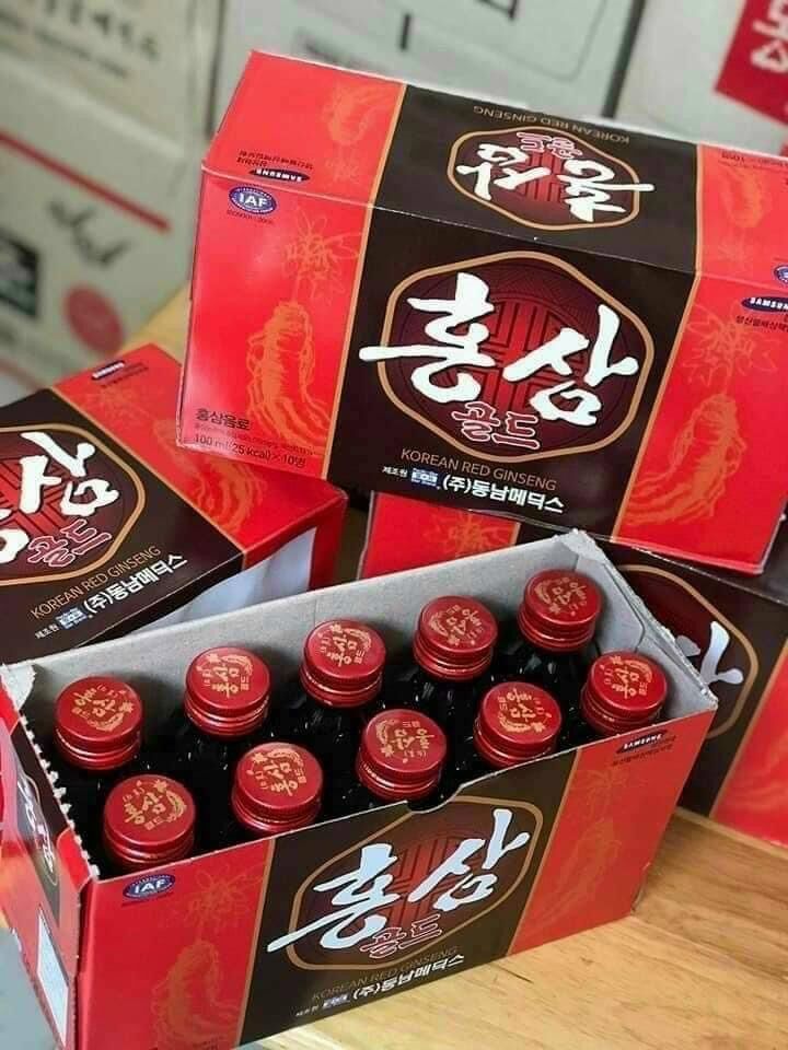 Nước hồng sâm Hàn quốc hộp 10 chai x 100ml