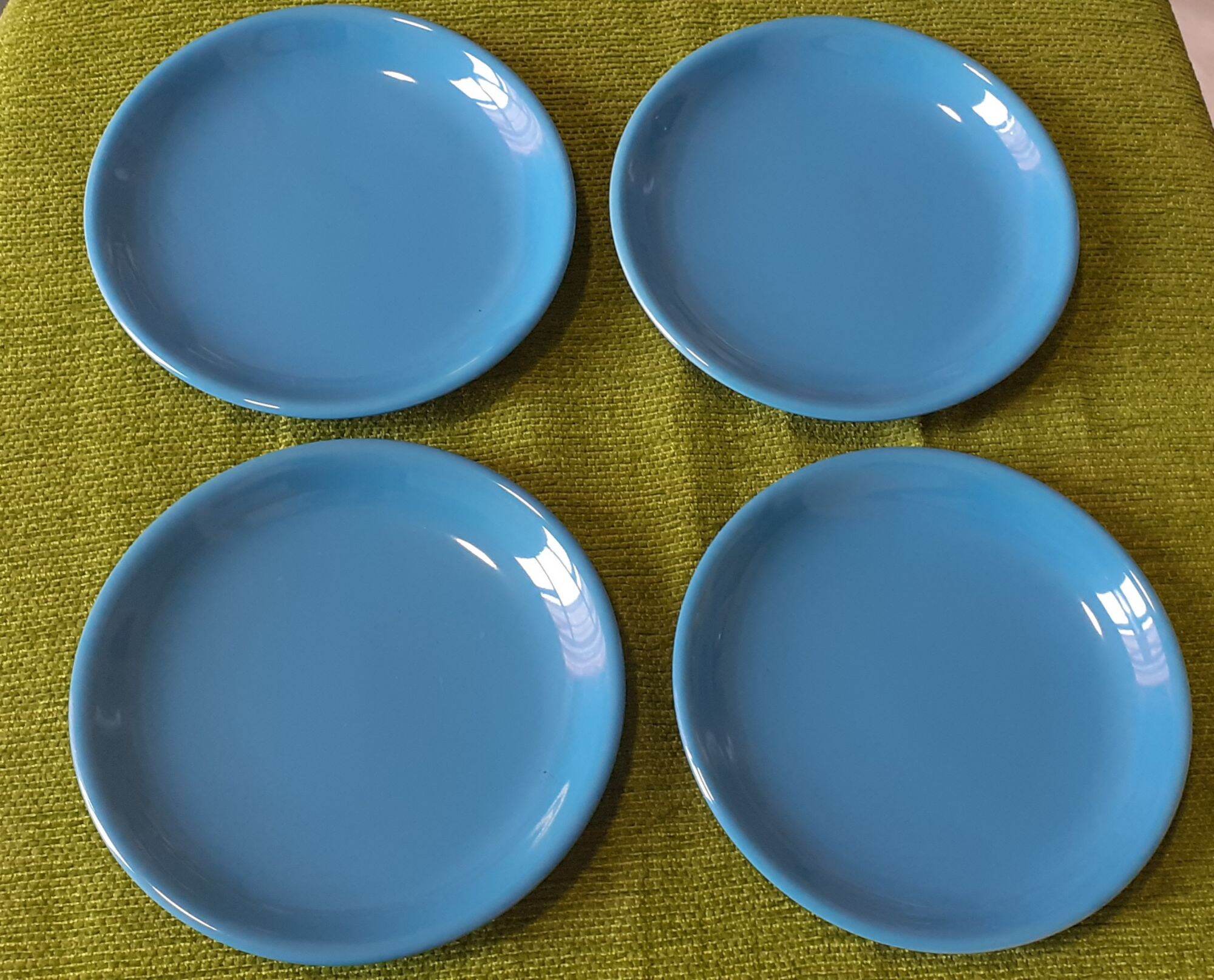 Đĩa gốm sứ màu xanh 15cm