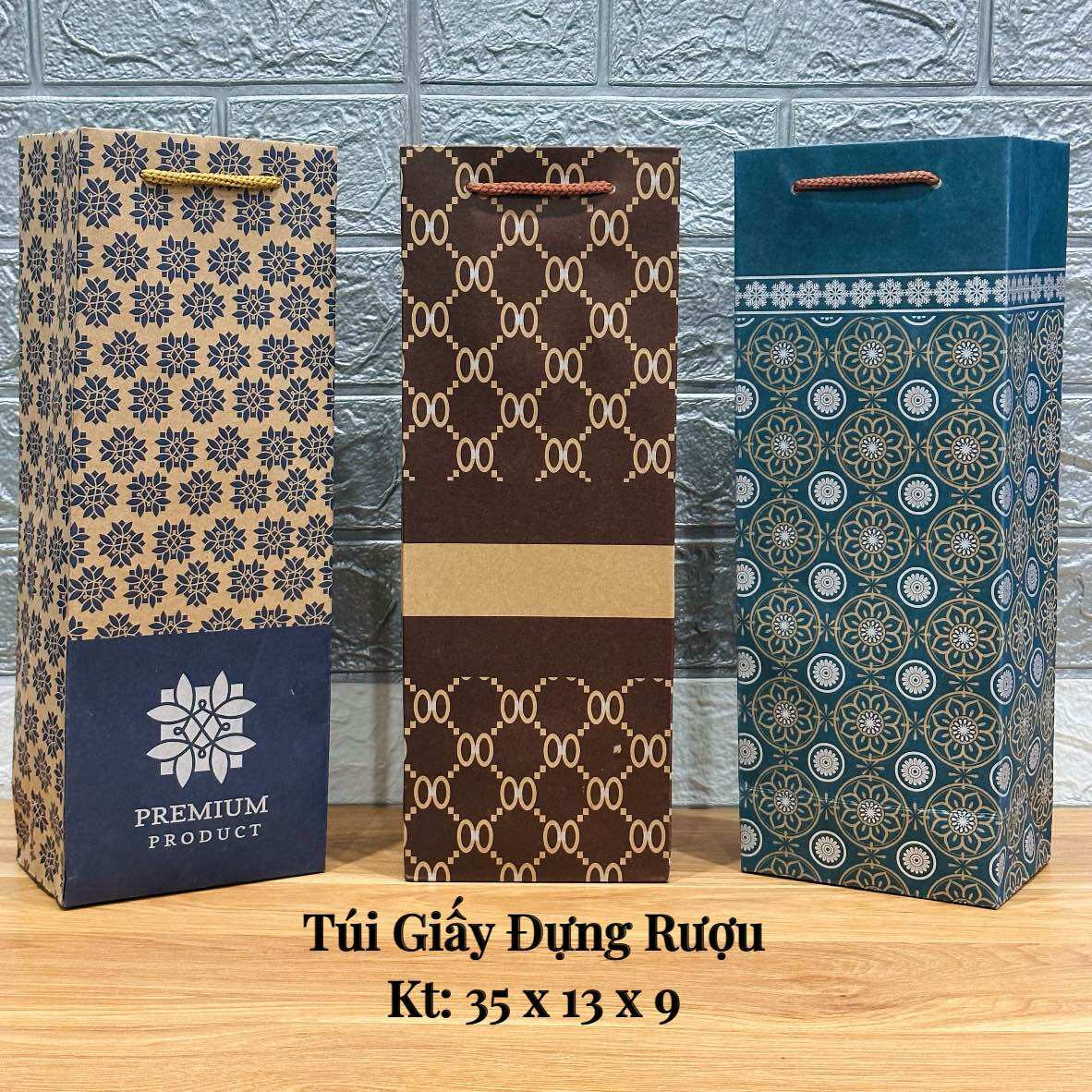 Combo 100c túi đựng rượu - túi quà tặng