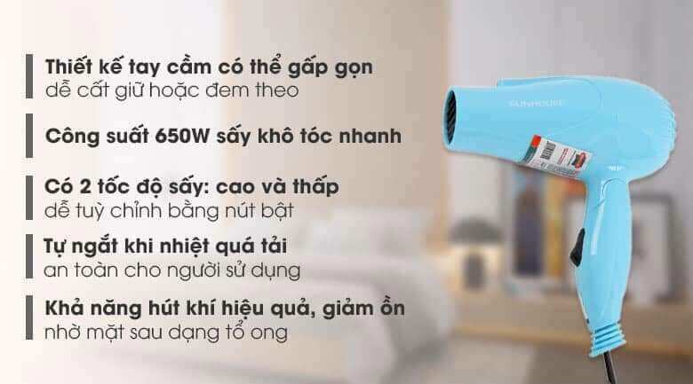 MÁY SẤY TÓC SUNHOUSE SHD2305 XANH
