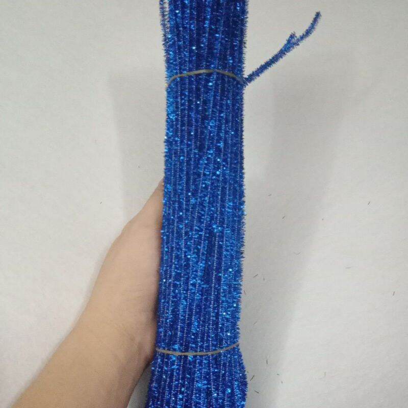 Bó 10 cọng kẽm xù kim tuyến đủ màu làm handmade trang trí lễ tiệc năm mới