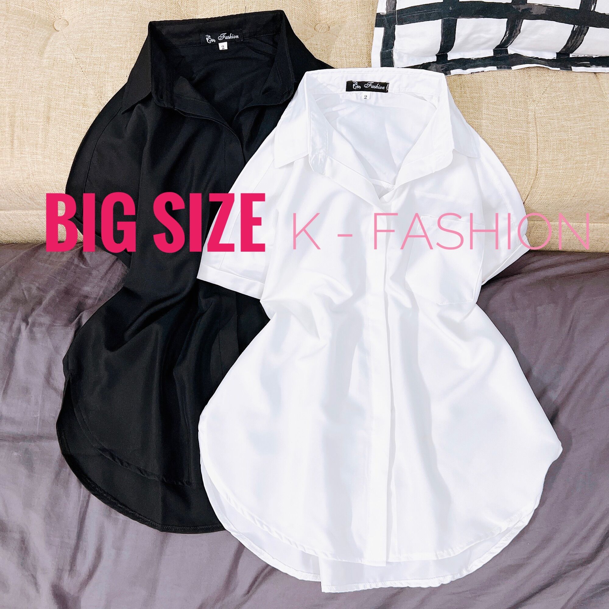 Big size - sơ mi nữ cánh dơi - vải mát