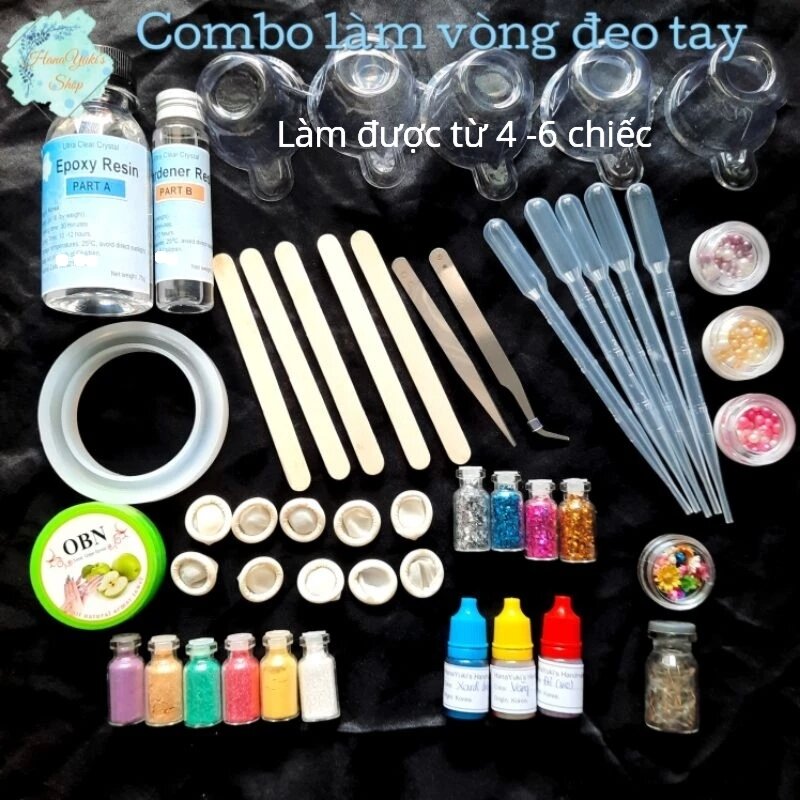 Bộ kít thủ công làm vòng tay Epoxy Resin.