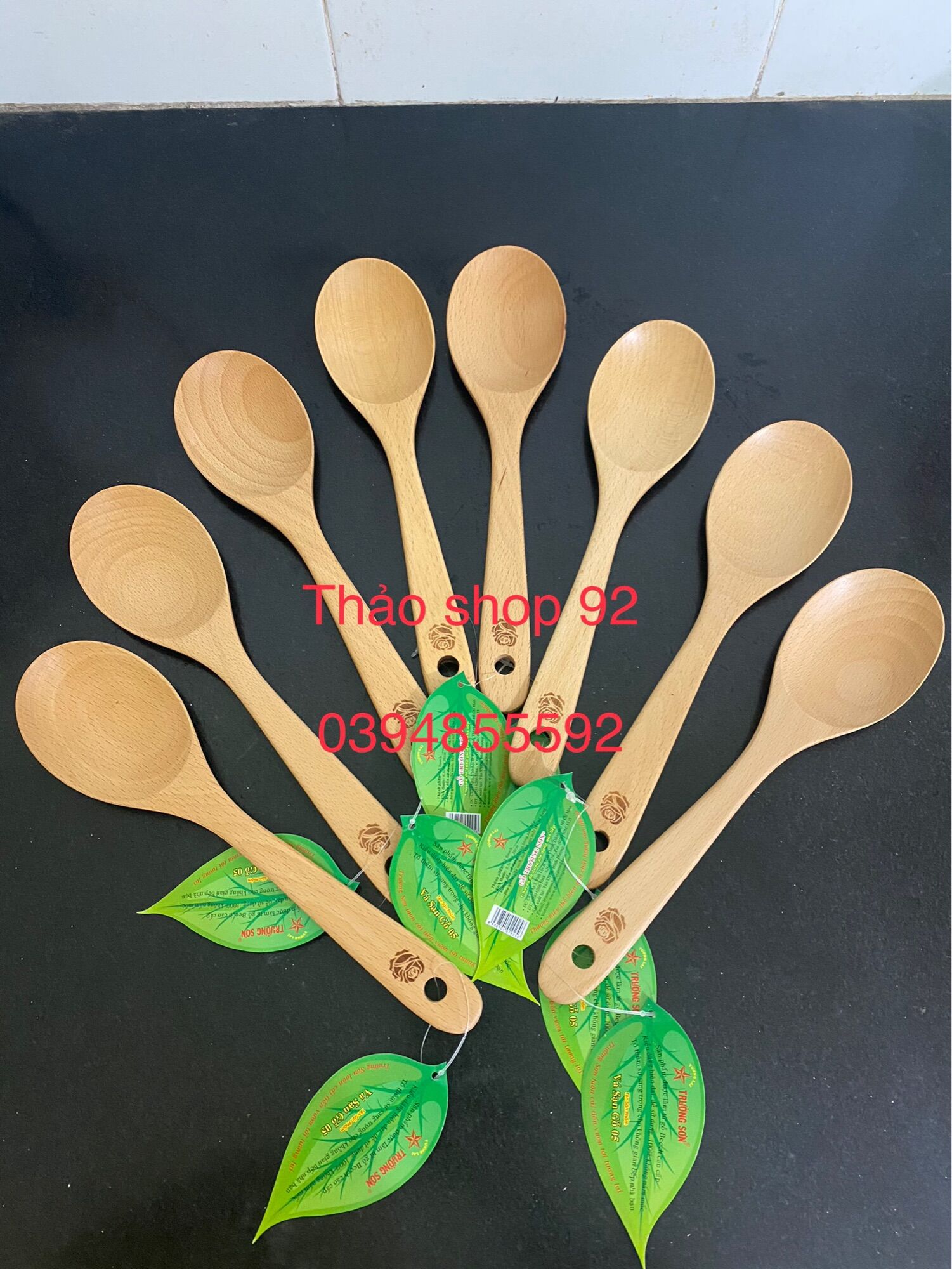 Muôi xới cơm cán dài gỗ trường Sơn