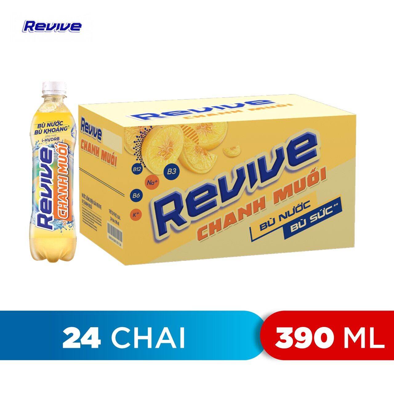 nước ngọt revive chanh muối (thùng 24 chai 390ml) đậm đà thơm ngon đúng vi là nước giải khác uống lạnh ngon tuyệt