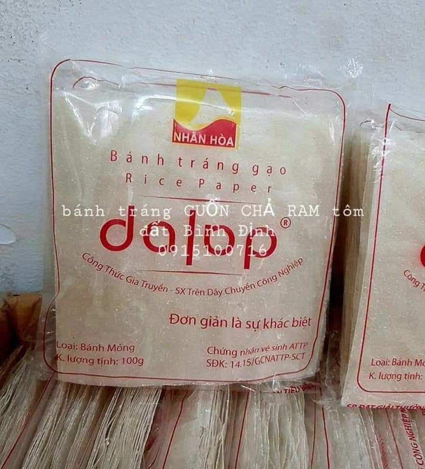 Combo 10gói bánh tráng  CUỐN CHẢ RAM dalop (10gói)