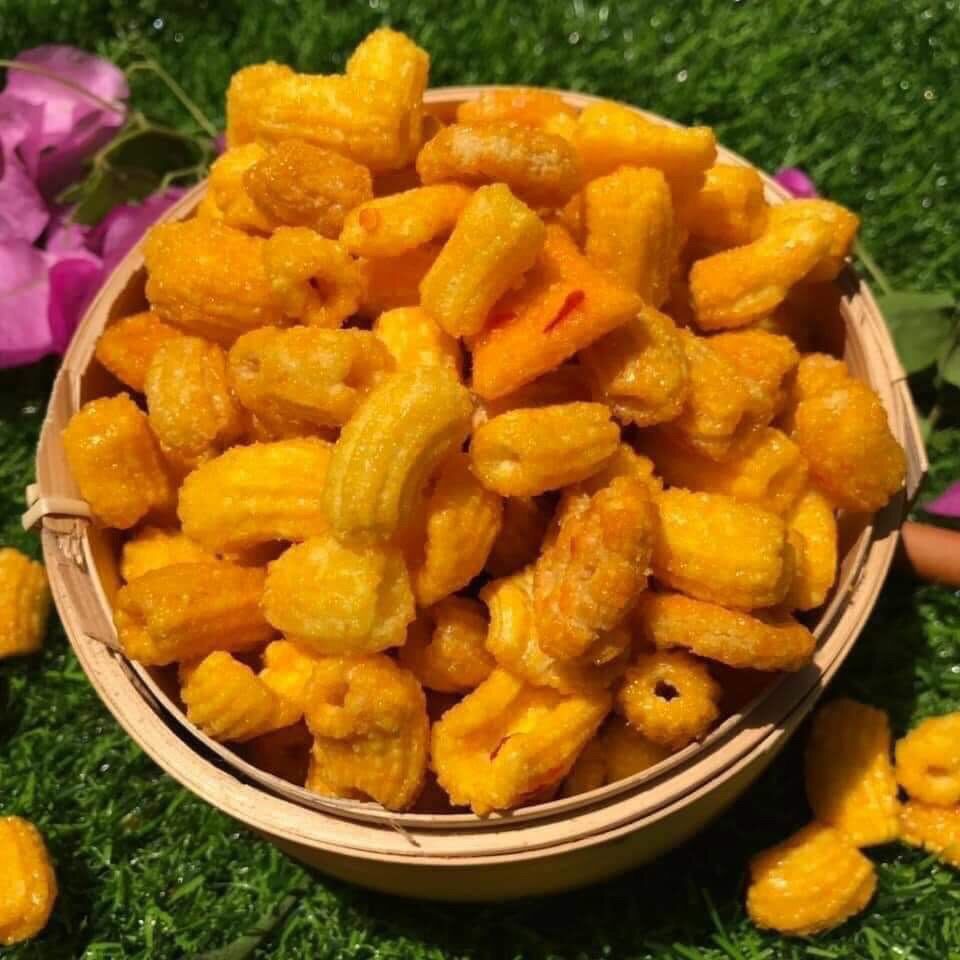 Nui chiên bơ mắm tỏi 300gr