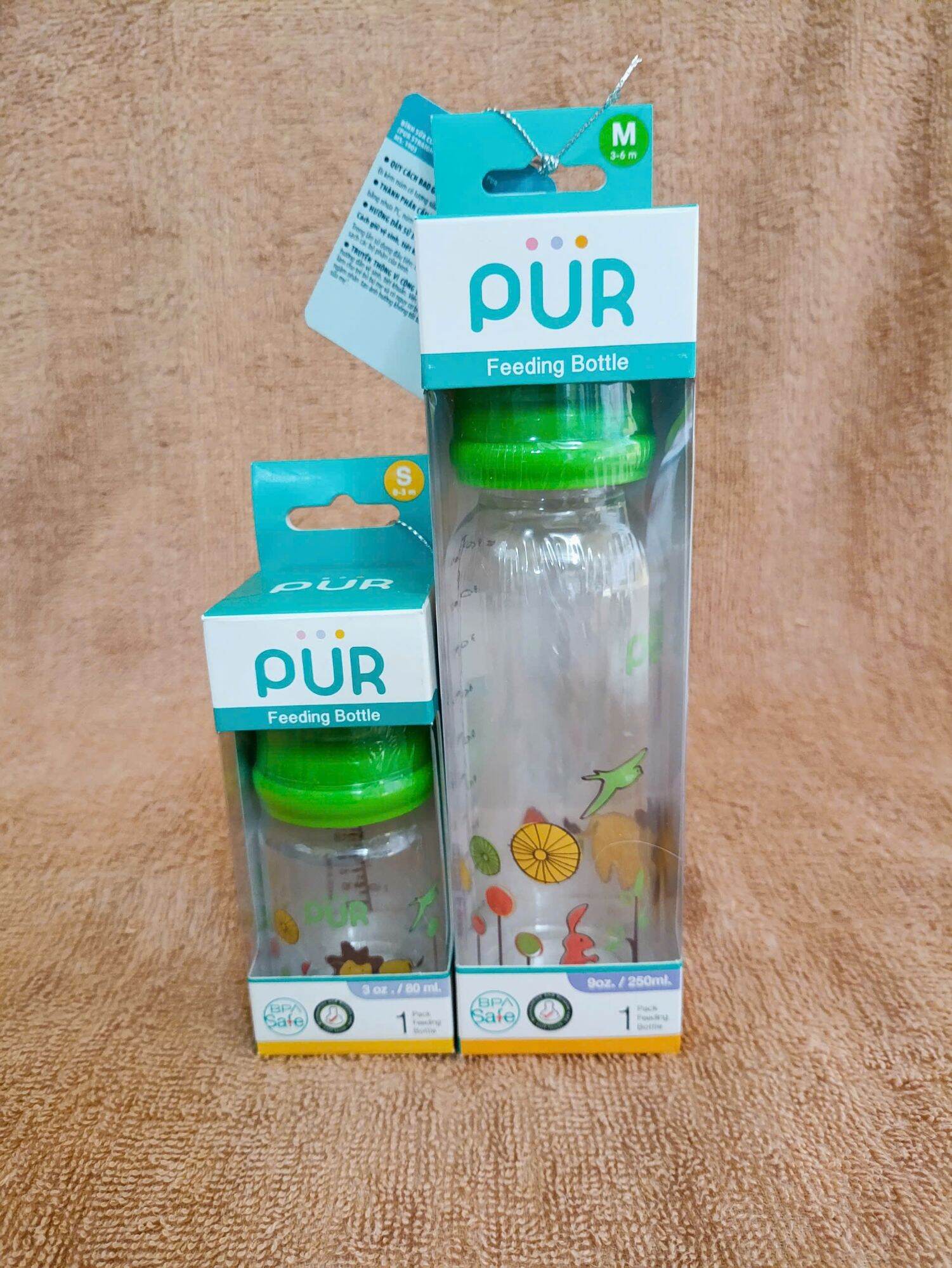 Bình sữa cổ thường thân thon Pur Feeding Bottle