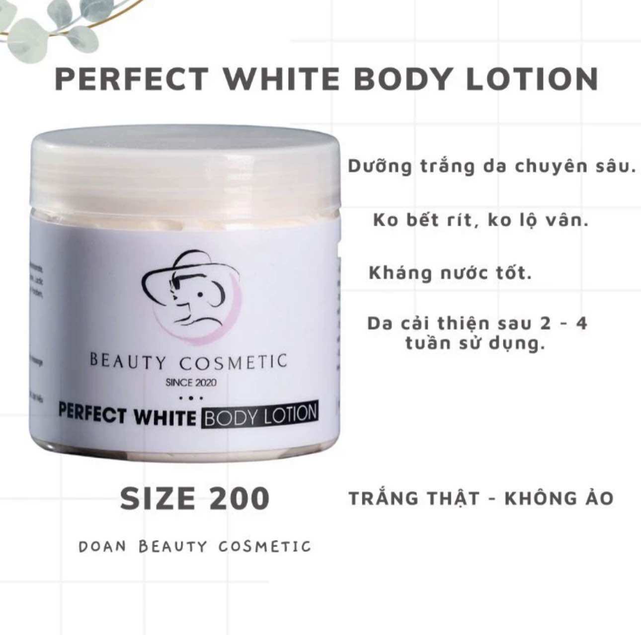Kem perfect white body lotion 200g
