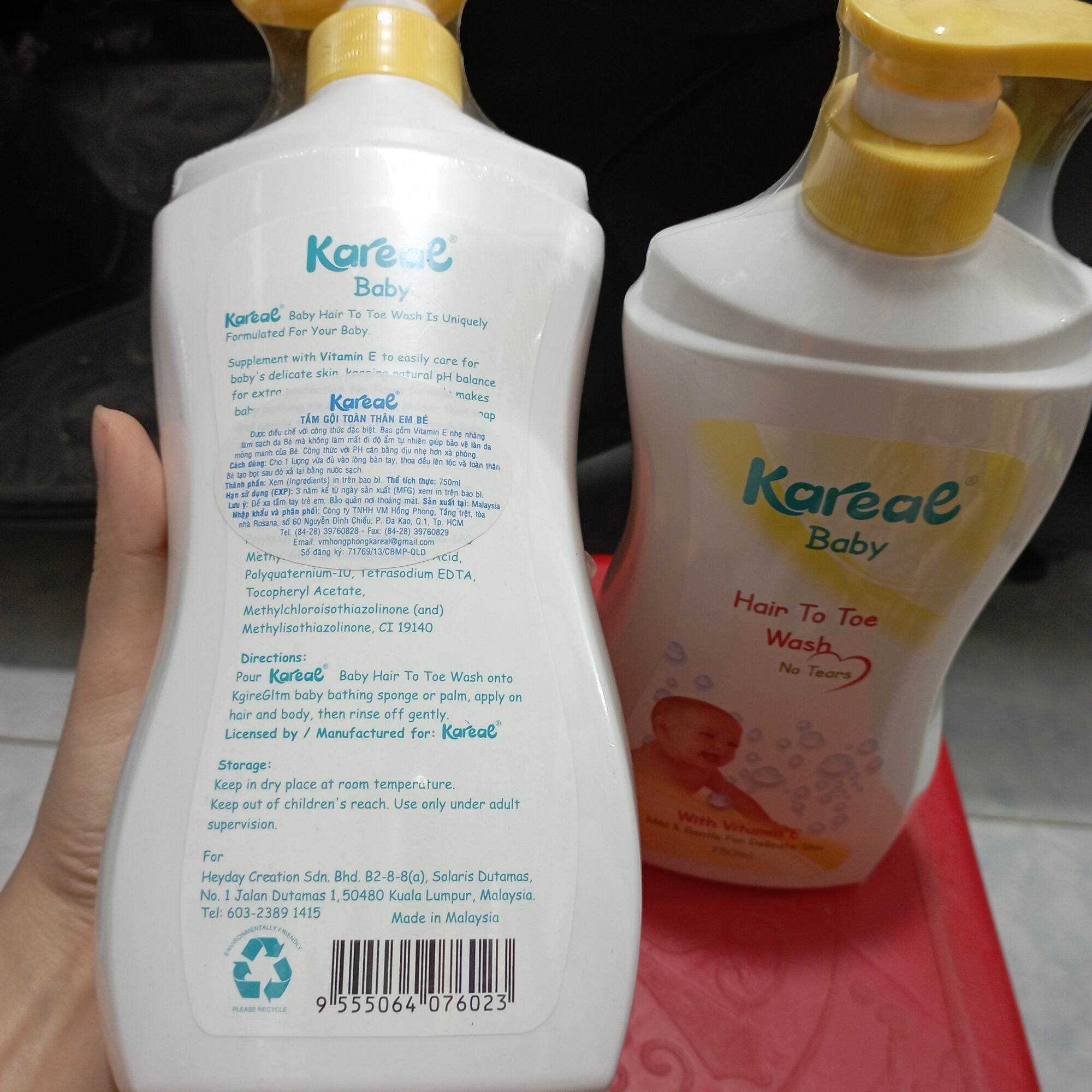 Sữa tắm em bé Kareal