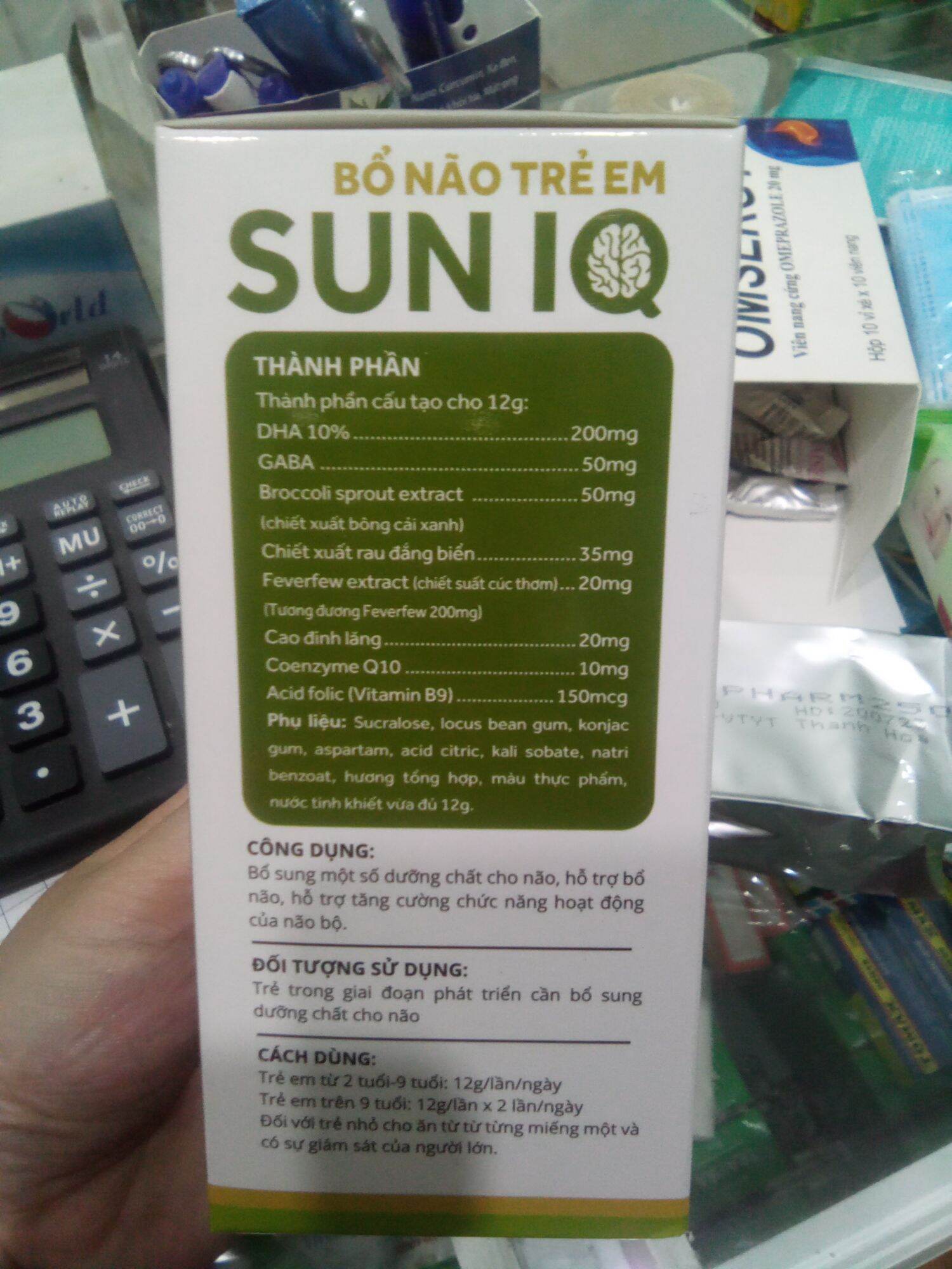 cốm bổ não trẻ em SUN IQ
