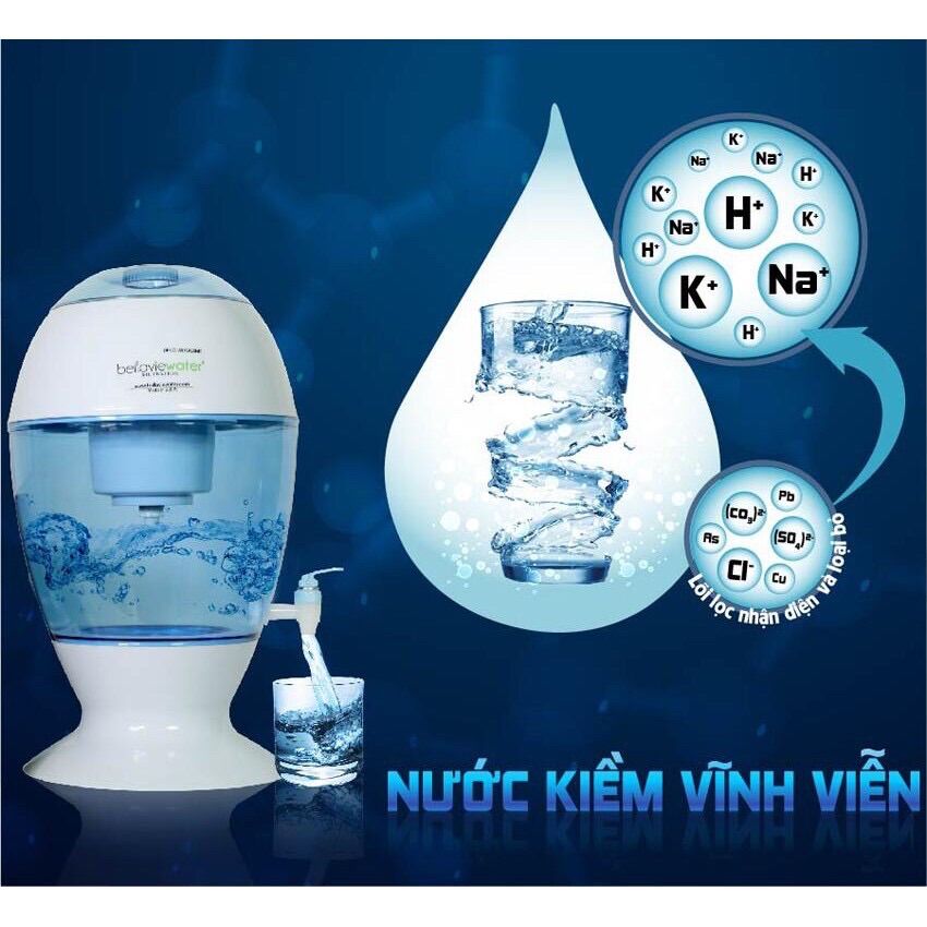 Bình lọc nước Ion kiềm Bellaviewater 20L(Egg)